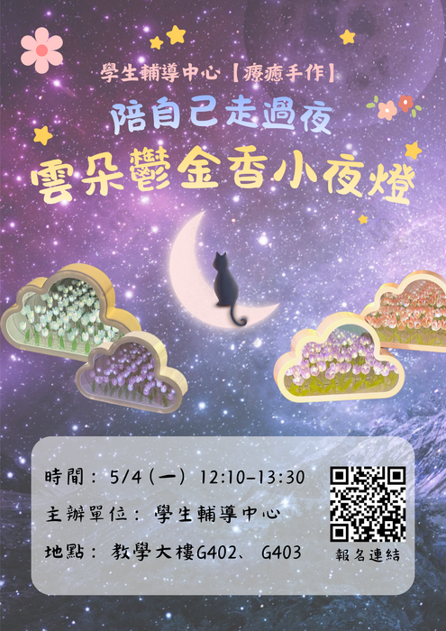【療癒手作】陪自己走過夜—雲朵鬱金香小夜燈圖片